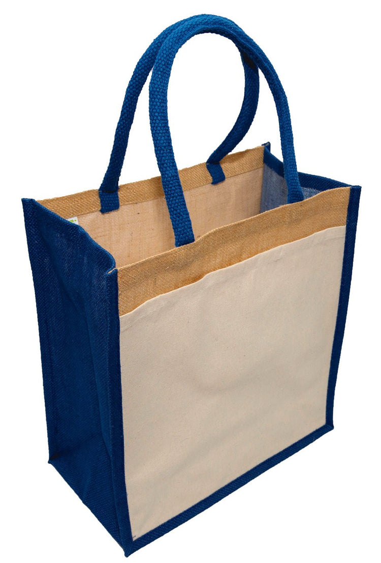 Colour Jute Shopper with a Pocket – product view