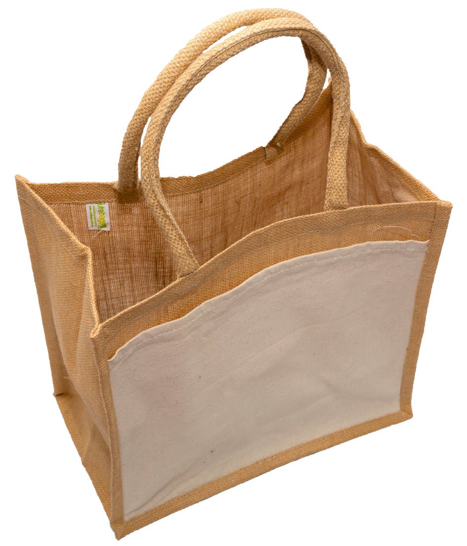 Colour Jute Shopper with a Pocket – product view