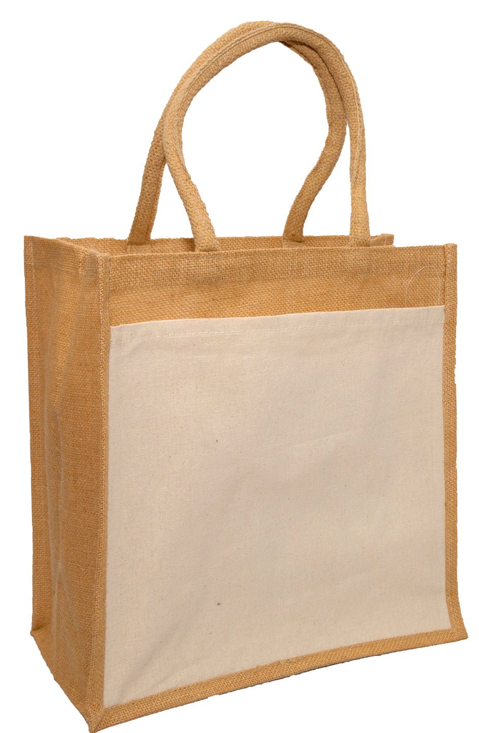 Colour Jute Shopper with a Pocket – product view