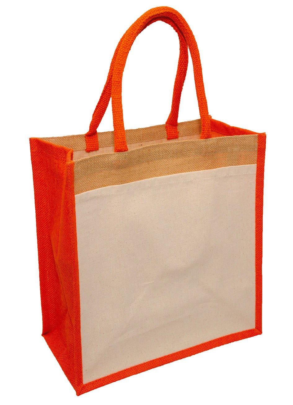Colour Jute Shopper with a Pocket – product view