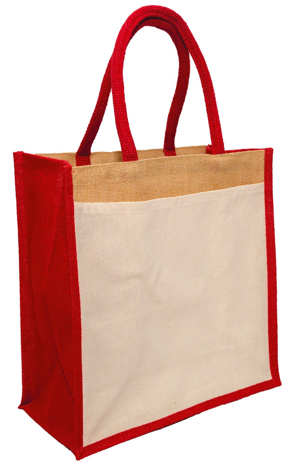 Colour Jute Shopper with a Pocket – product view