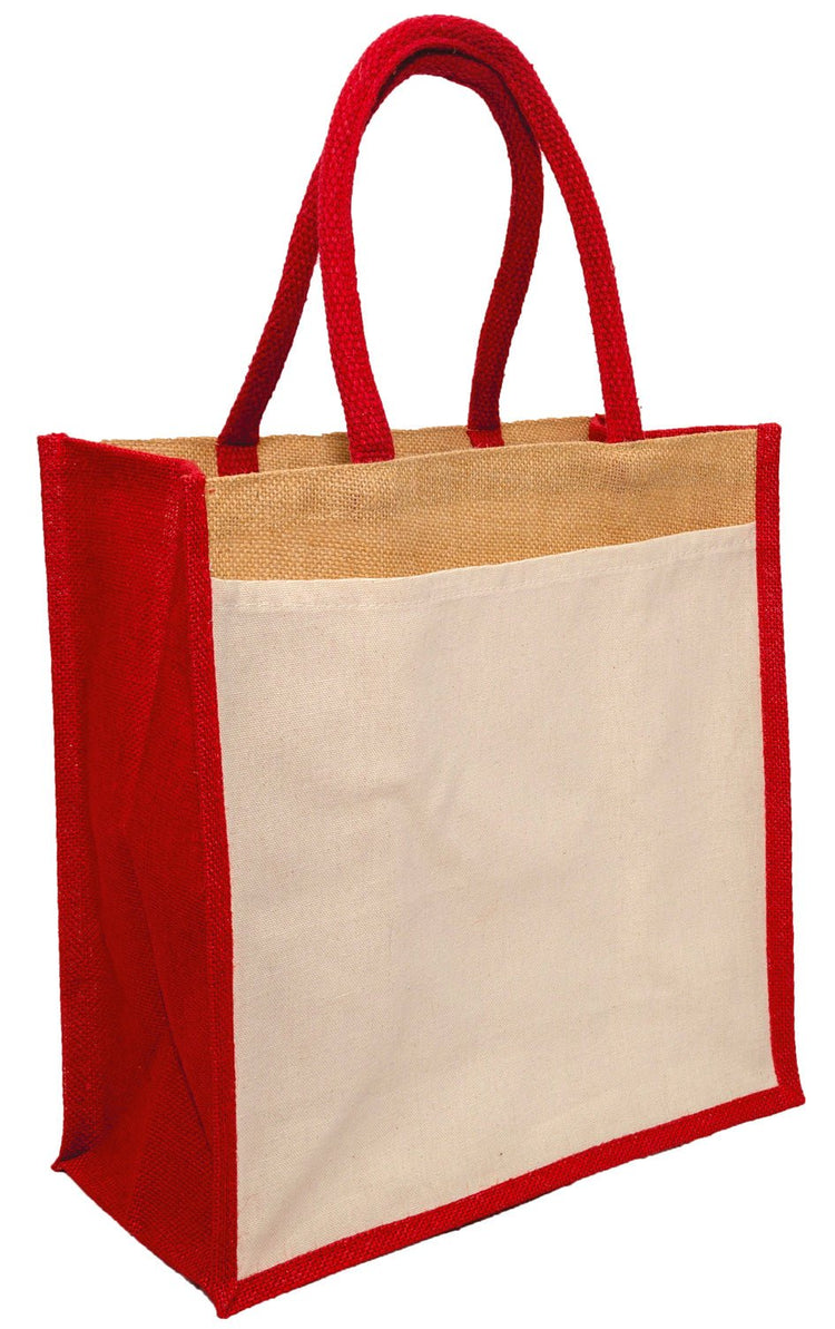 Colour Jute Shopper with a Pocket – product view