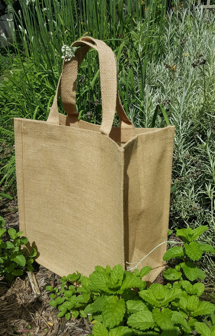 Hessian Shopping Bag – shown outdoors