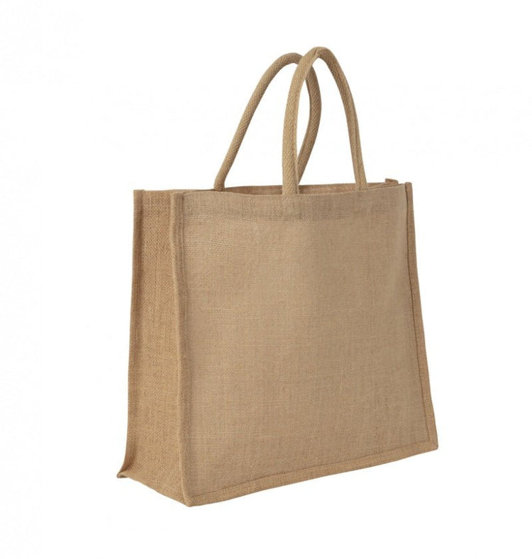 Hessian Super Natural Shopper – side view