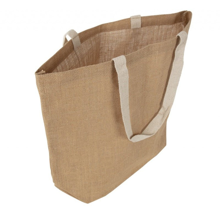 Large Hessian Market Bag – top view