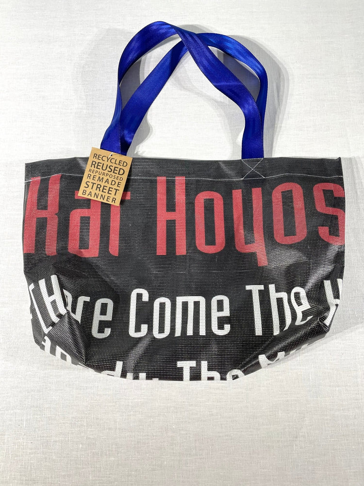 Upcycled Street Flag Bag - MARKET – front view